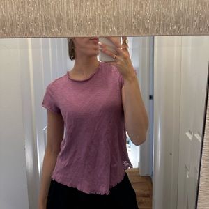 purple free people t shirt size large